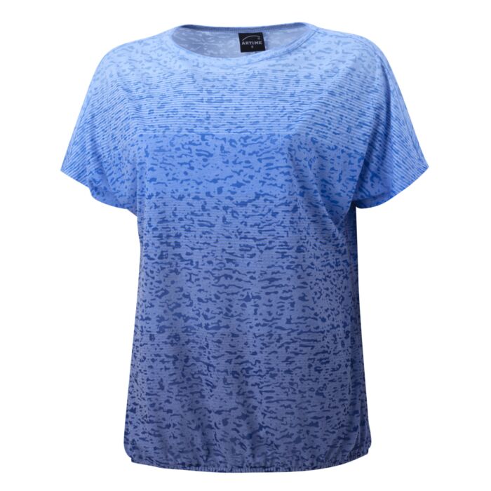 Damen T-Shirt mit Gummizug am Saum main product photo