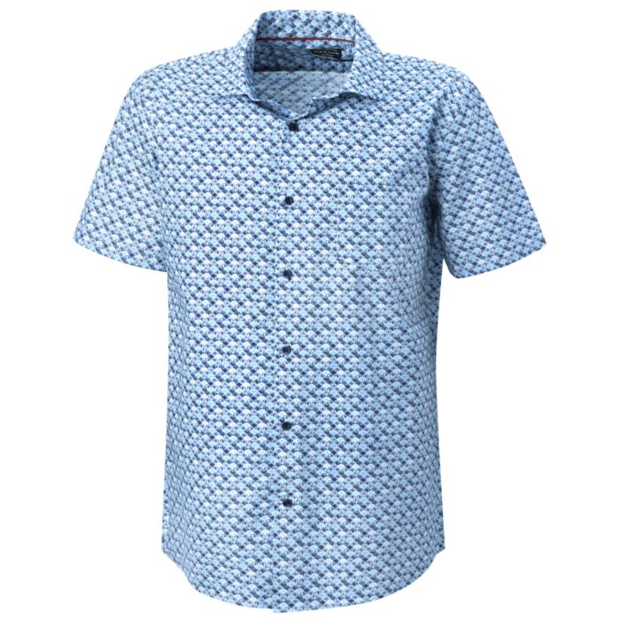 Herren Kurzarmhemd mit Print, bügelfrei