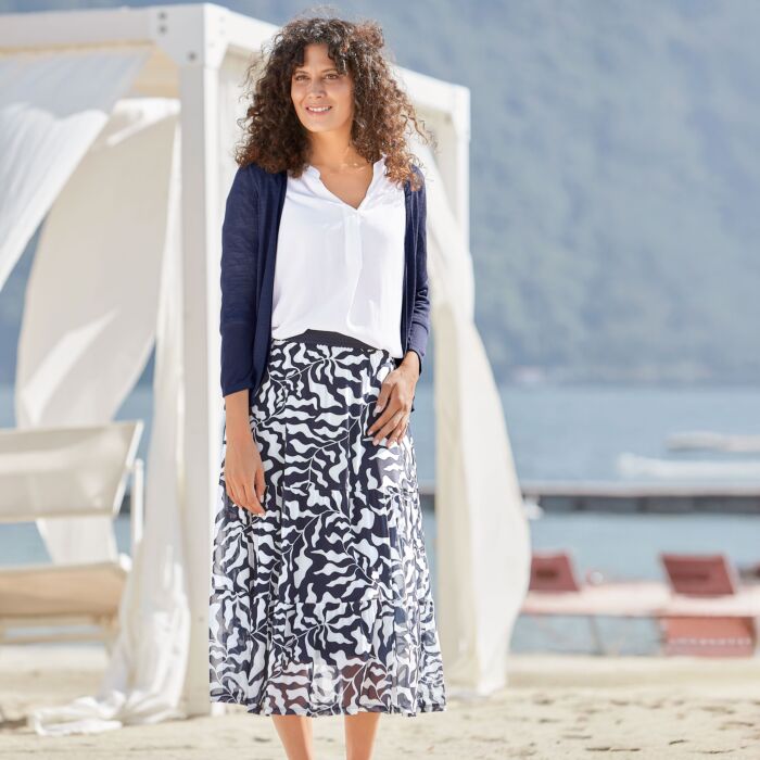 Damen A-Linien Rock, mit Elastbund