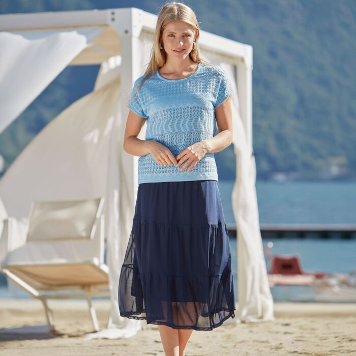 Damen A-Linien Rock, mit Elastbund