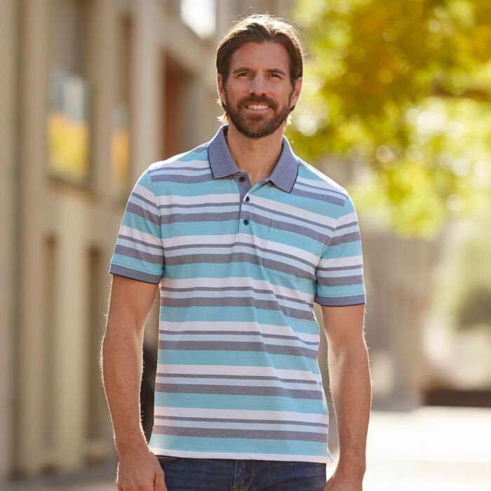 Herren Polo-Shirt «Rayas», Easy Care