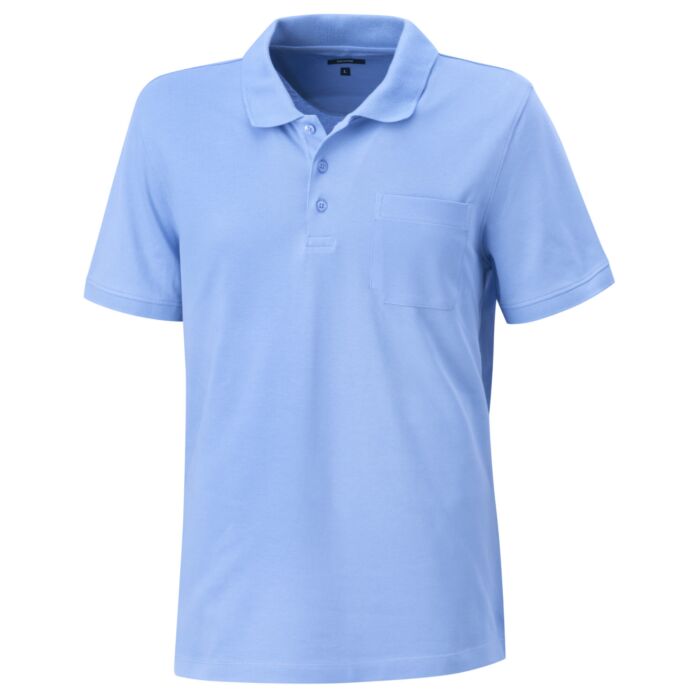 Polo uni pour hommes, avec poche de poitrine