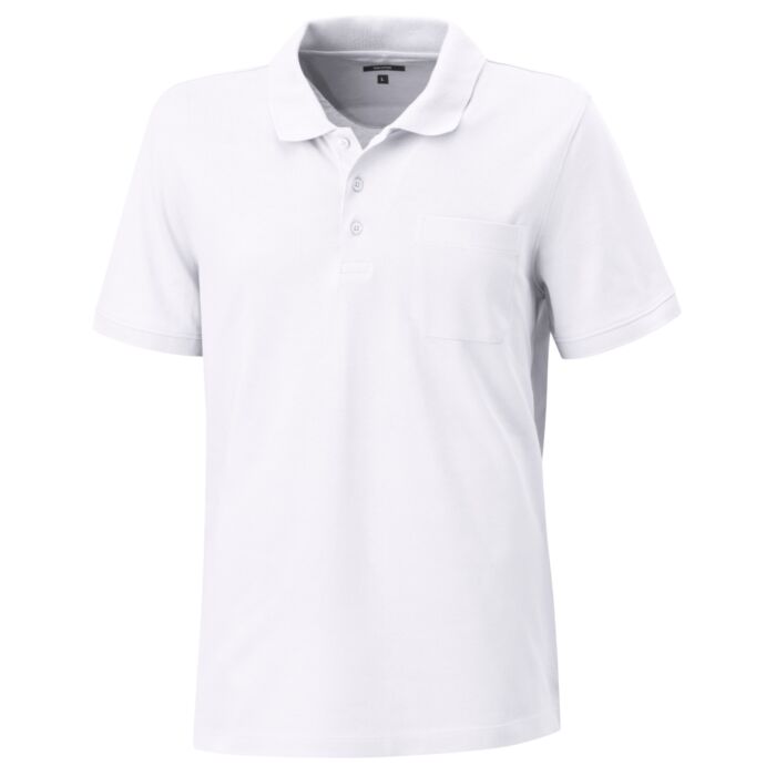 Polo uni pour hommes, avec poche de poitrine