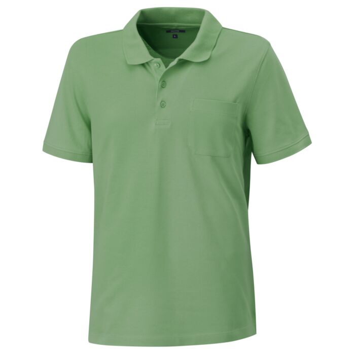 Polo uni pour hommes, avec poche de poitrine