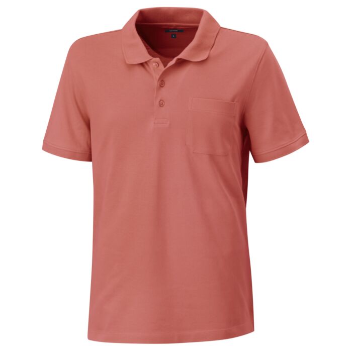 Polo uni pour hommes, avec poche de poitrine