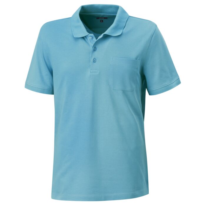 Polo uni pour hommes, avec poche de poitrine