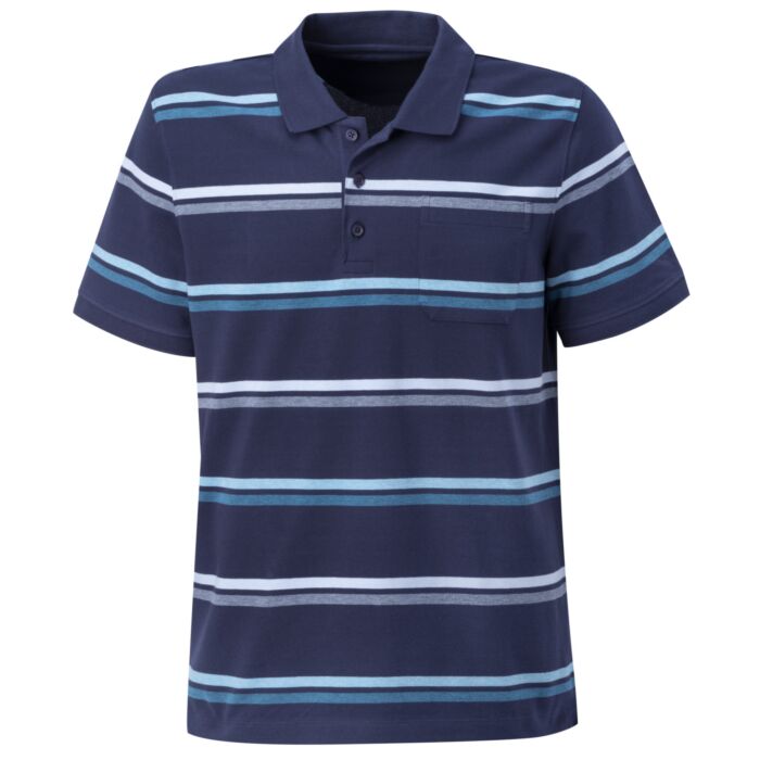 Herren Polo-Shirt «Gestreift», mit Brusttasche