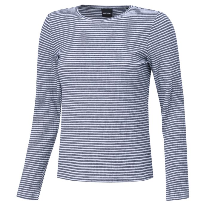 Artime Langarm Shirt mit Struktur, gestreift , blau