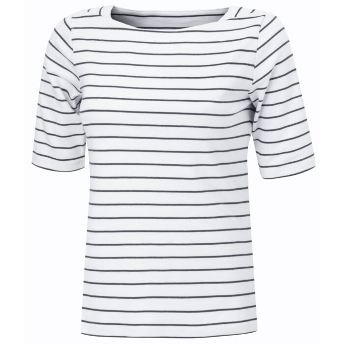 Shirt, gestreift mit Karreeausschnitt