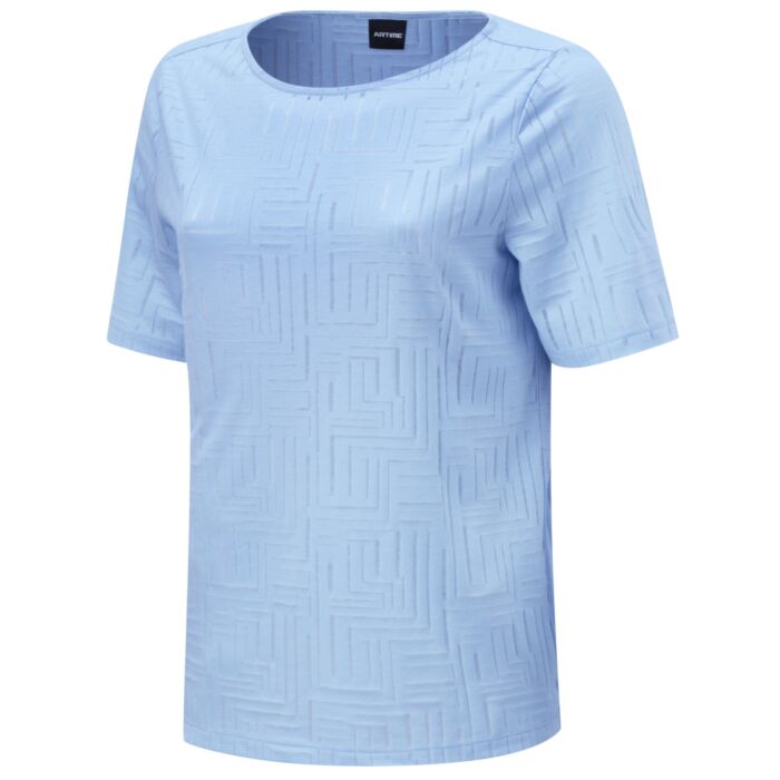 T-Shirt mit geometrischem Muster in Ausbrenner-Optik