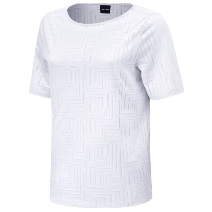 T-Shirt mit geometrischem Muster in Ausbrenner-Optik