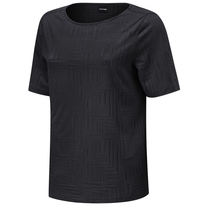 T-Shirt mit geometrischem Muster in Ausbrenner-Optik