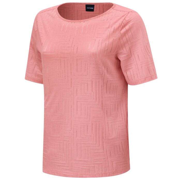 T-Shirt mit geometrischem Muster in Ausbrenner-Optik