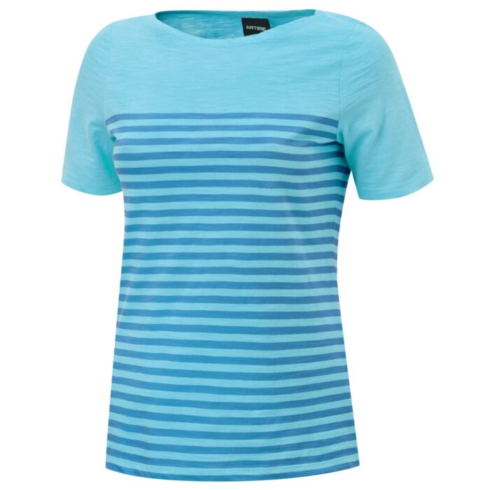 Gestreiftes T-Shirt in Flammgarn-Optik