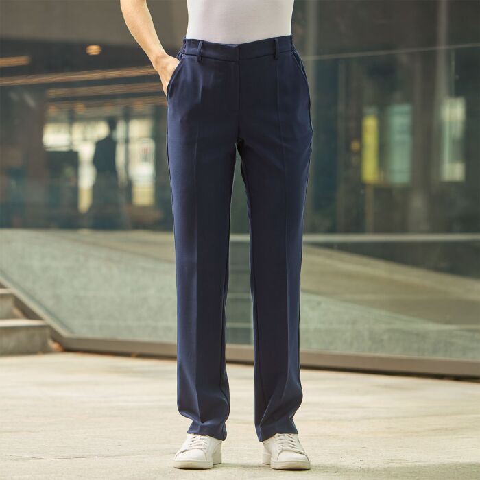 Pantalon de costume à plis, coupe étroite