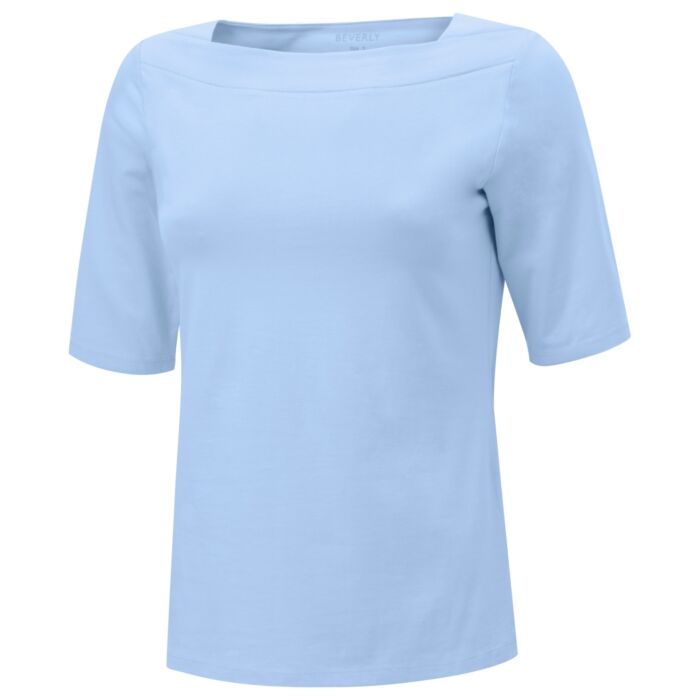 T-shirt uni pour dames avec encolure carrée
