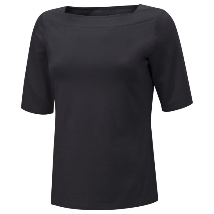 T-shirt uni pour dames avec encolure carrée