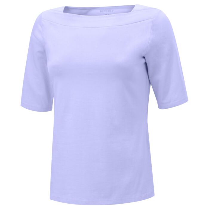 T-shirt uni pour dames avec encolure carrée