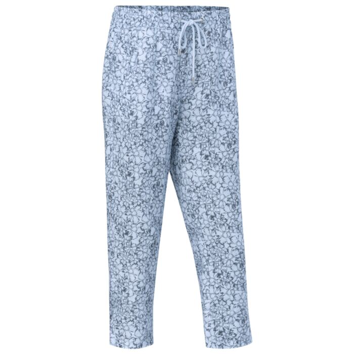 Damen Leinenhose mit Allover-Print