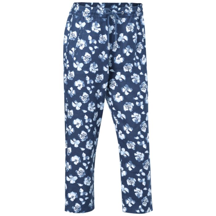 Artime Damen Leinenhose mit Allover-Print , marine