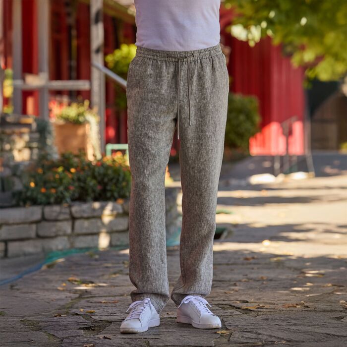 Sommerliche Leinenhose mit Taschen