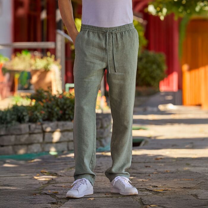 Sommerliche Leinenhose mit Taschen
