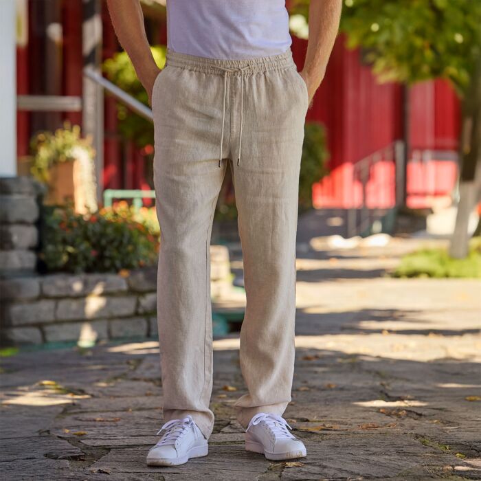 Sommerliche Leinenhose mit Taschen