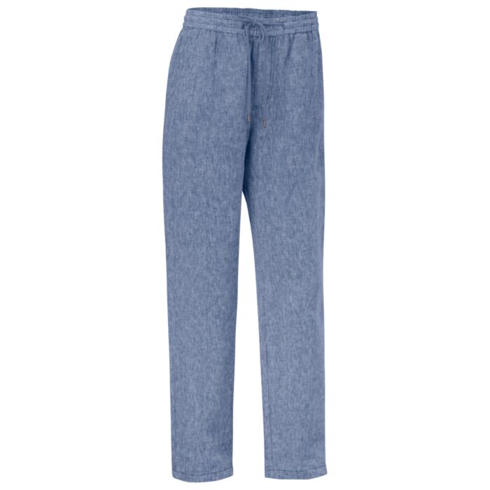 Artime Pantalon en lin avec poches pour l'été , bleu jean