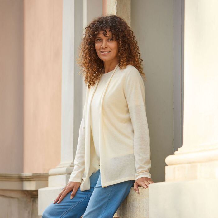 Cardigan aus Kaschmir-Seide