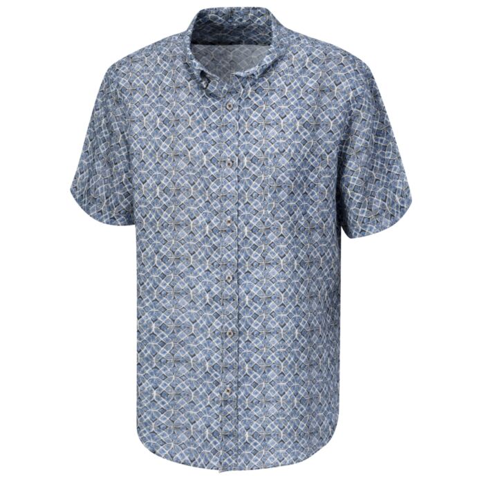 Chemise à manches courtes en lin avec poche poitrine