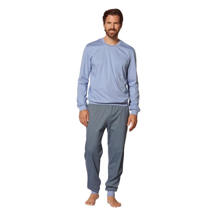 Pantalon de pyjama pour dames avec bords-côtes, imprimé