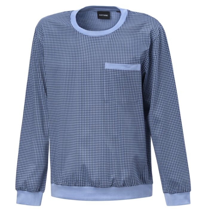 Haut de pyjama pour hommes avec bords-côtes, imprimé