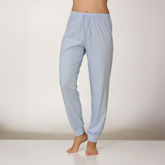 Damen Pyjama Hose mit Bündchenabschluss, uni