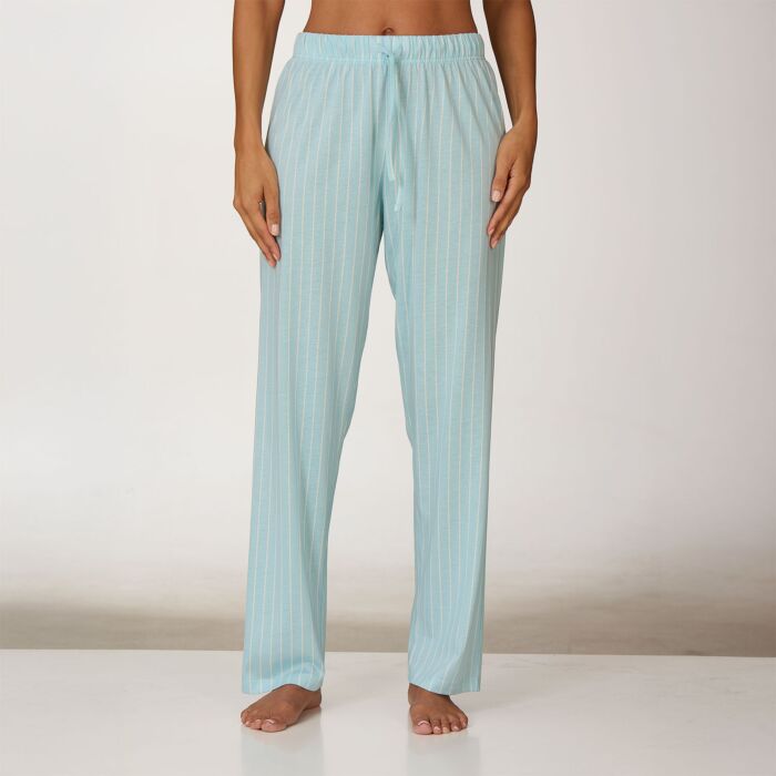 Pantalon de pyjama droit pour dames, rayé