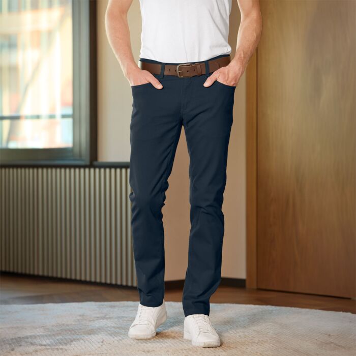 Herren 5-Pocket Hose mit Struktur, Form Malte