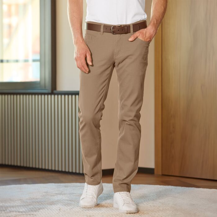 Herren 5-Pocket Hose mit Struktur, Form Malte