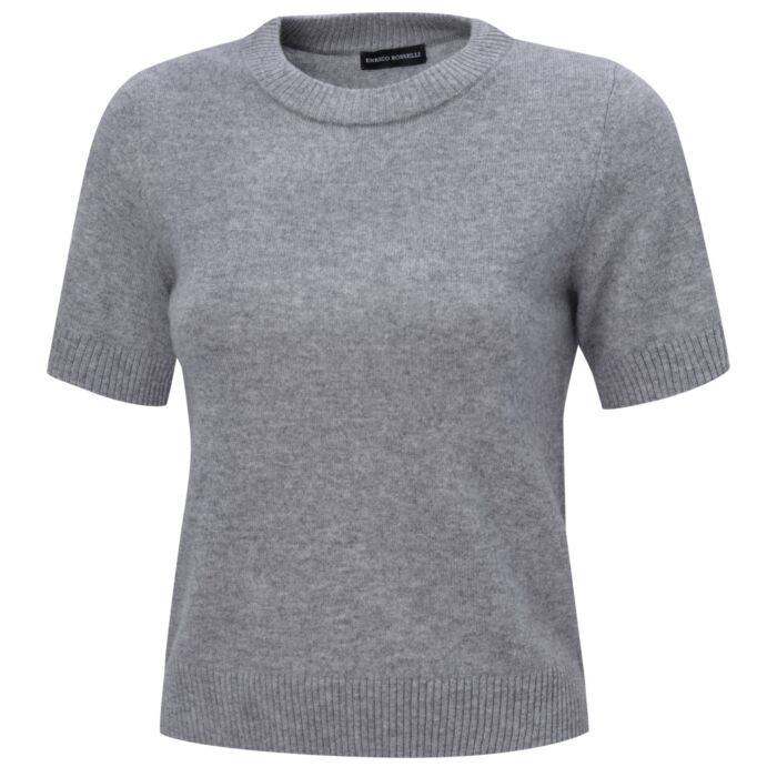 Kaschmir Pullover mit Kurzarm, GOTS-Zertifiziert