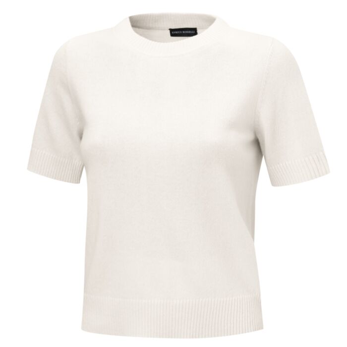 Kaschmir Pullover mit Kurzarm, GOTS-Zertifiziert
