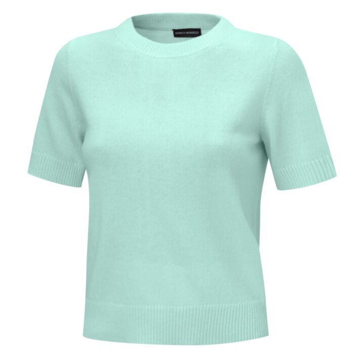 Kaschmir Pullover mit Kurzarm, GOTS-Zertifiziert