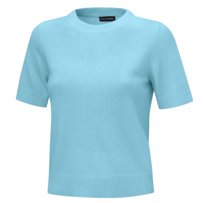 Kaschmir Pullover mit Kurzarm, GOTS-Zertifiziert