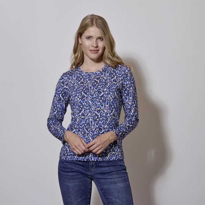 Shirt mit Animal-Print, langarm