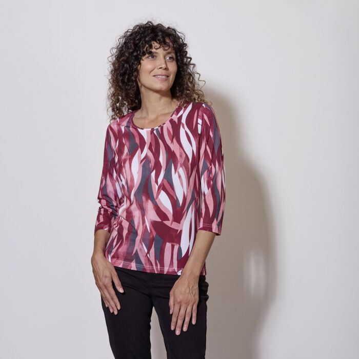 Bedrucktes Shirt mit 3/4 Ärmeln