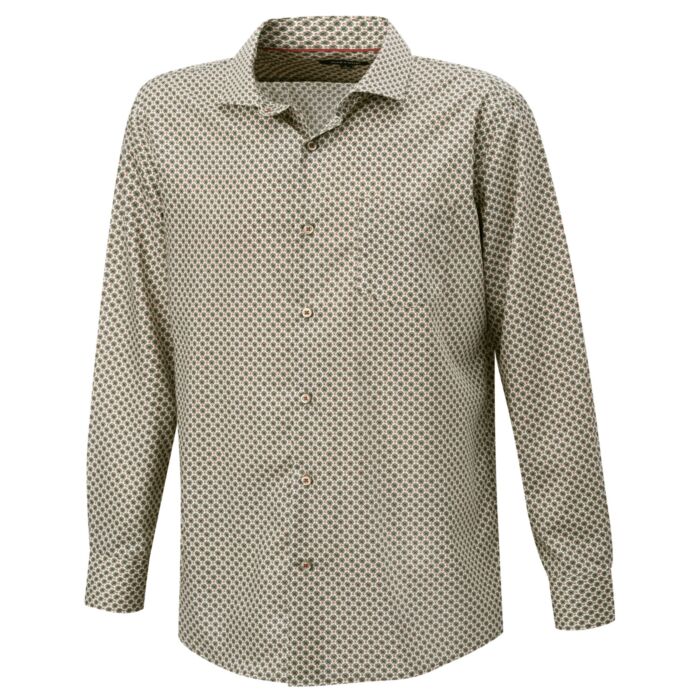 Chemise à manches longues imprimée, sans repassage