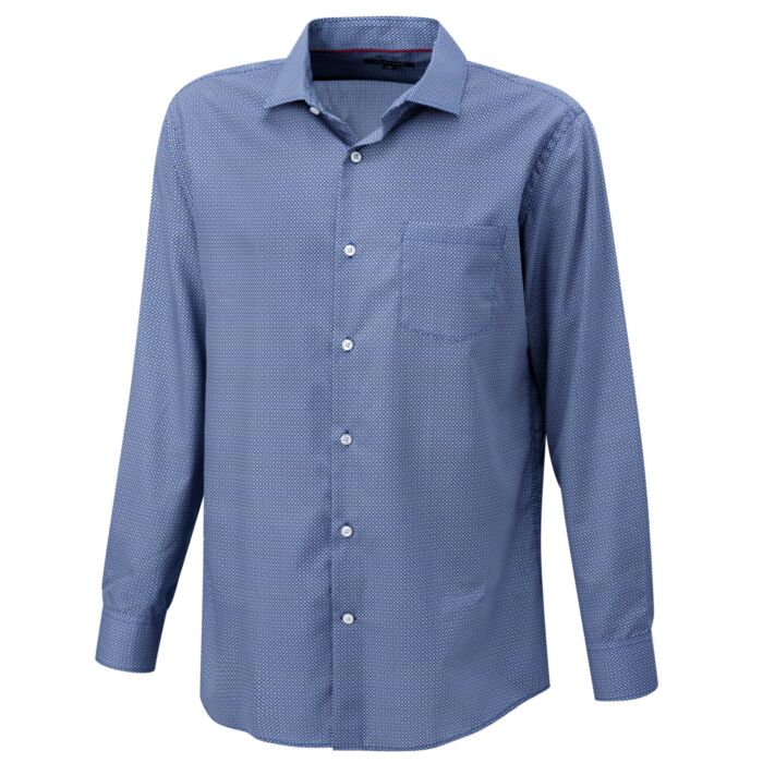 Chemise à manches longues imprimée, sans repassage