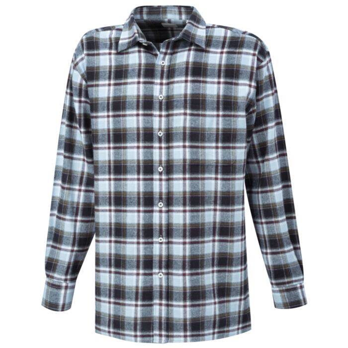 Chemise en flanelle double face grattée