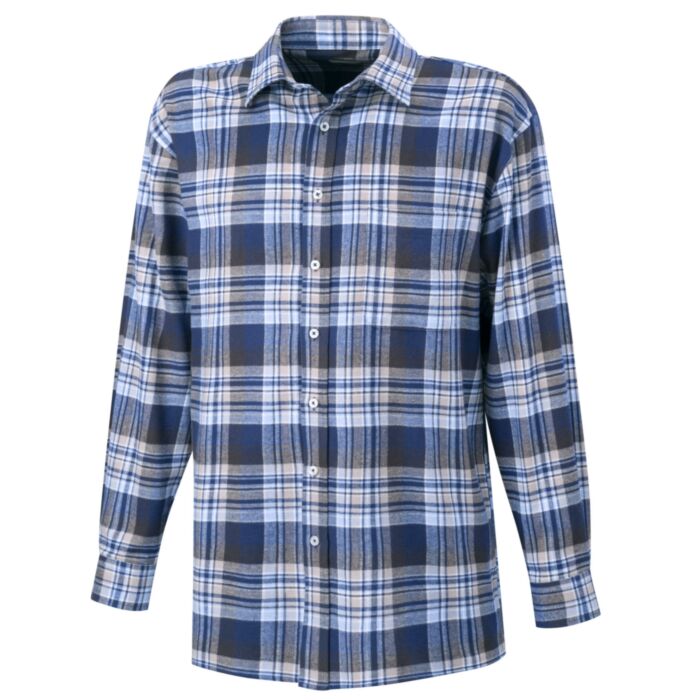 Chemise en flanelle double face grattée