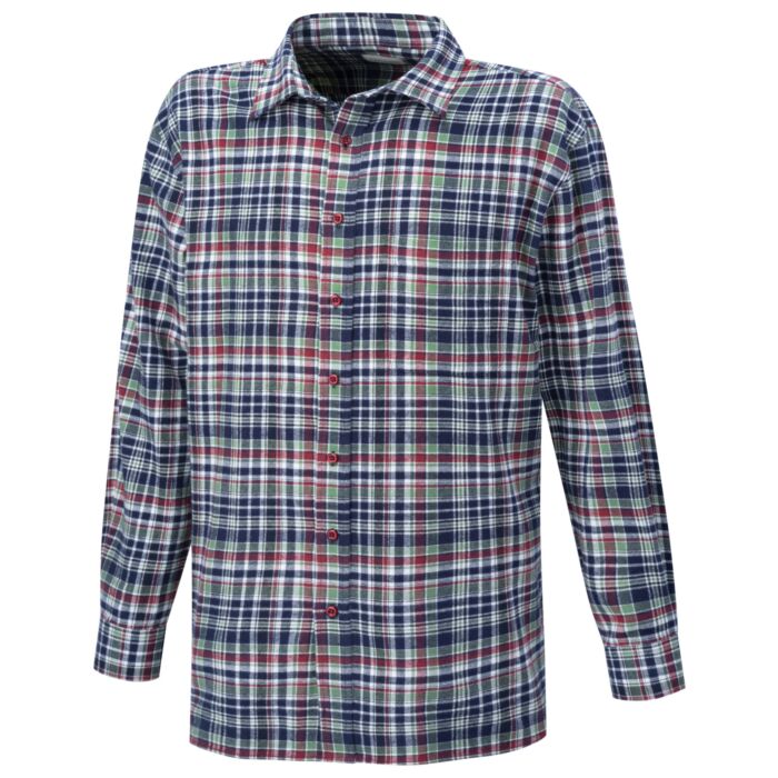 Chemise en flanelle double face grattée