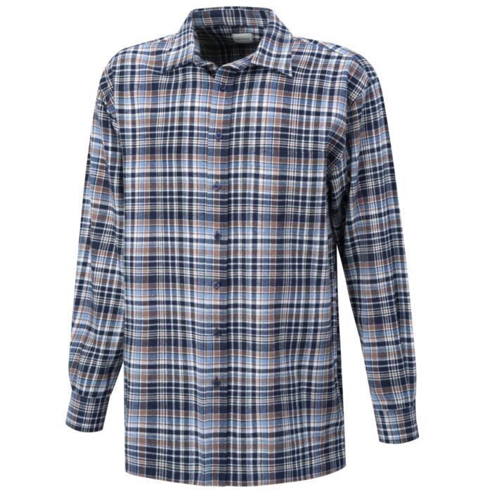 Chemise en flanelle double face grattée