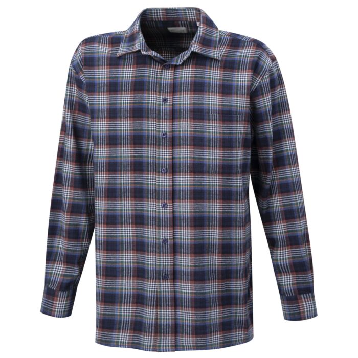 Chemise en flanelle double face grattée
