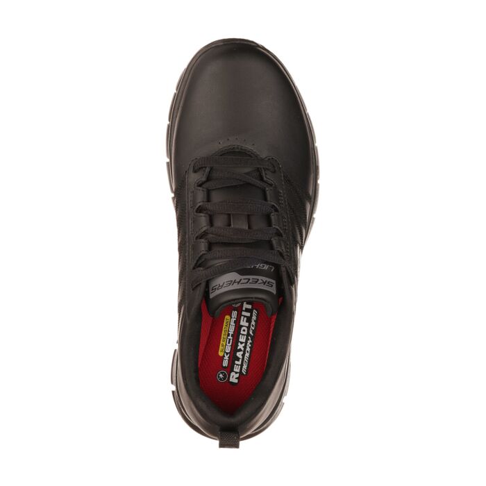 SKECHERS WORK Damen-Schnürschuh «Sure Track», Leder